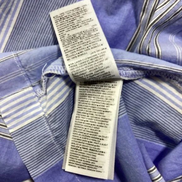 GAP Blue Striped Tiered Mini Dress - Picture 9 of 14